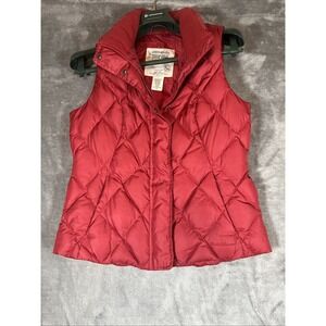 Eddie Bauer Vest Womens Med Premium Goose Down Puffer Certified Diamond Quilted